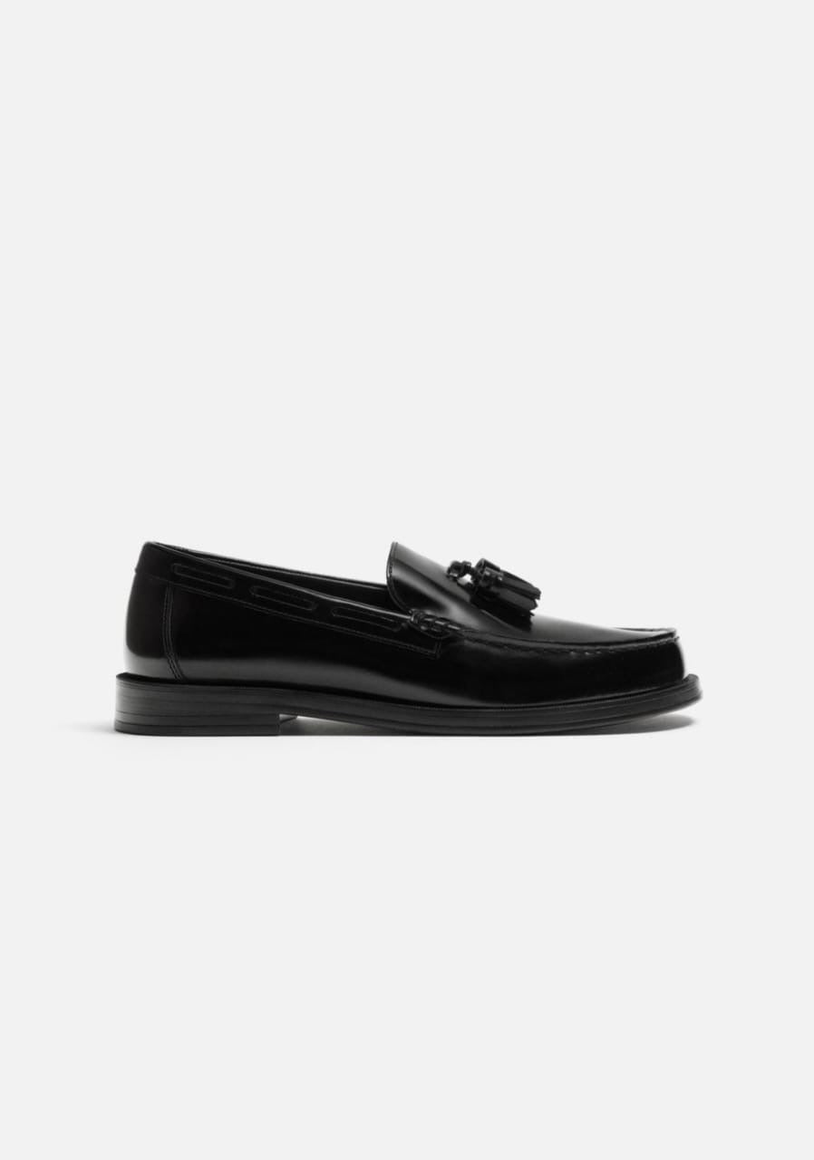 Zara Leather Tassel Loafers