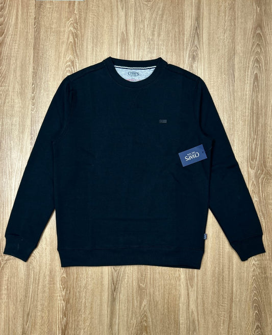 Chaps Regular Fit Sweatshirt in Black