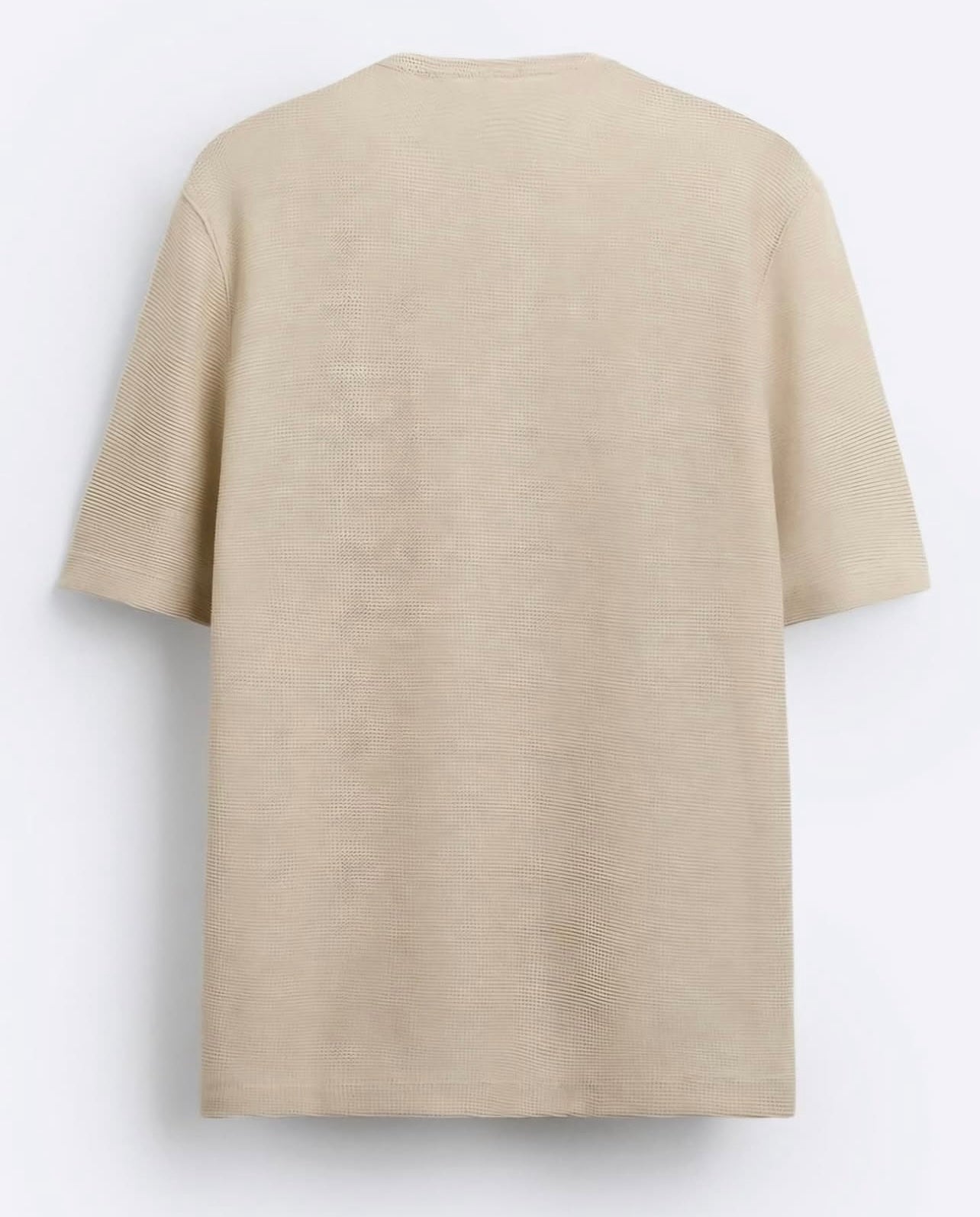 Zara T Shirt With Buttoned Neck In Brown