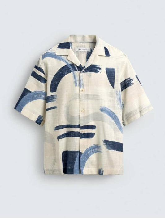 Zara Shirt in Blue Pattern