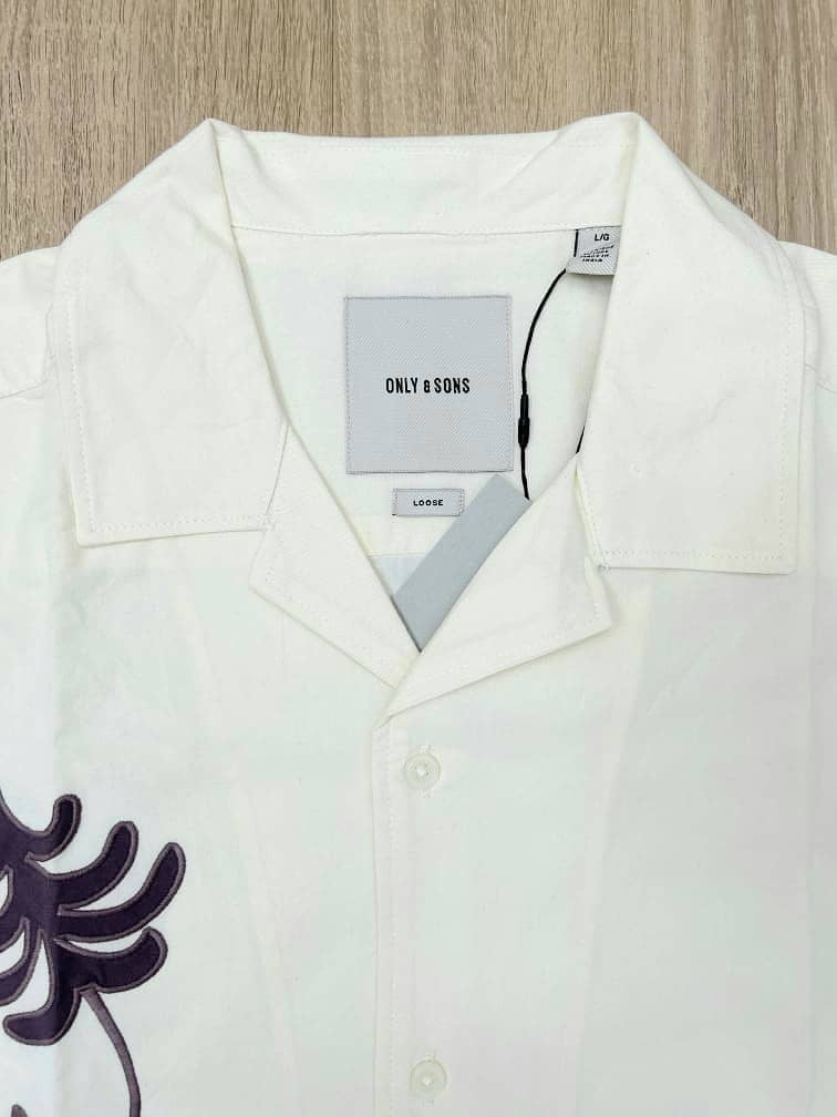 Only & Sons Loose Fit Shirt in Off- White