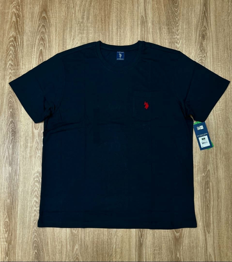 U S Polo Assn Regular Fit Cotton T Shirt With Pocket in Black