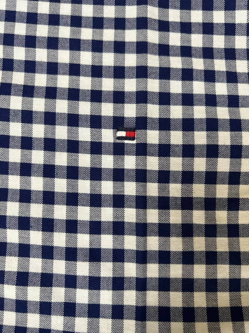 Tommy Hilfiger Regular FitOxford Cotton Check Shirt in Navy
