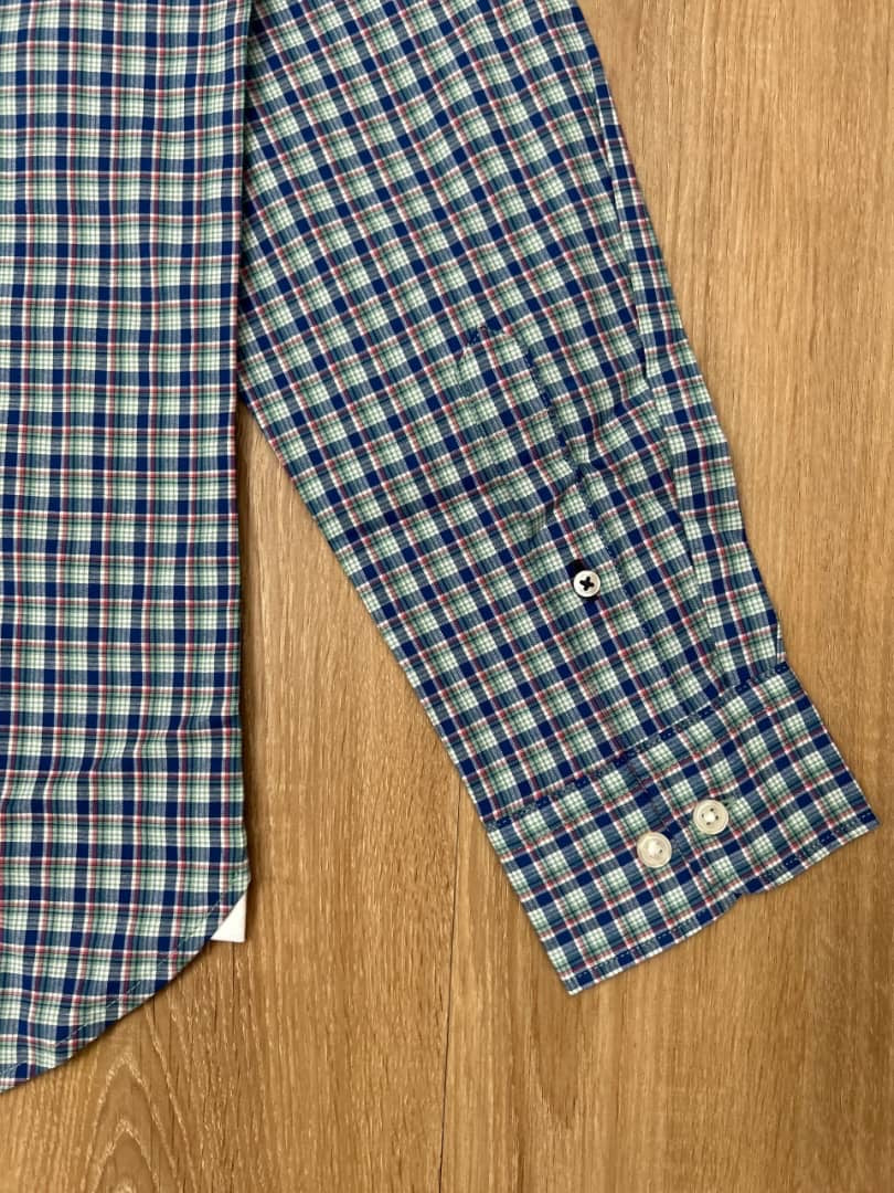 Tommy Hilfiger Regular Fit Green and Blue Plaid Shirt