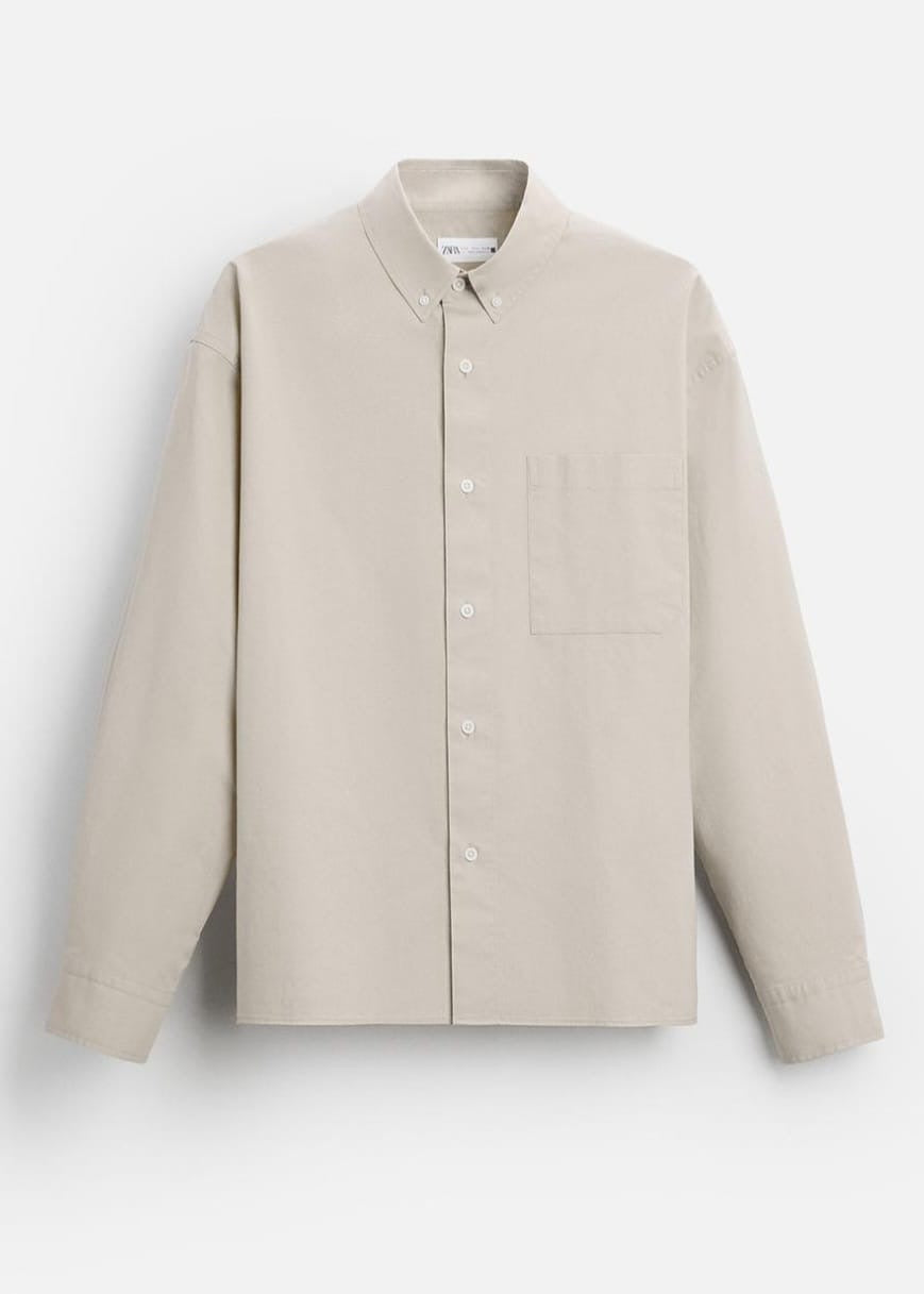 Zara Beige Shirt with pockets