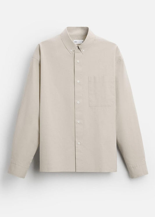 Zara Beige Shirt with pockets