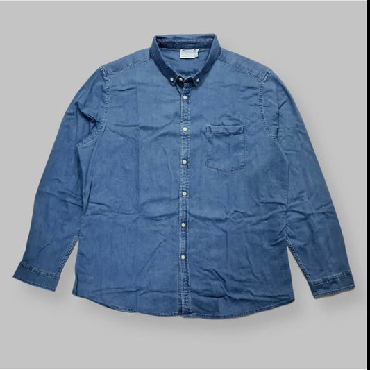 Asos Slim Fit Blue Wash Denim Shirt