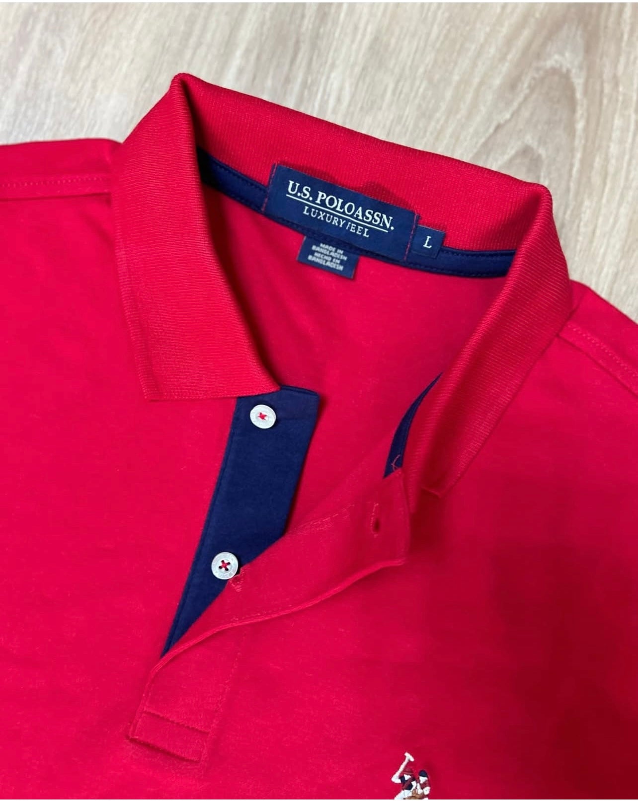 U S Polo Assn Regular Fit Polo in Red