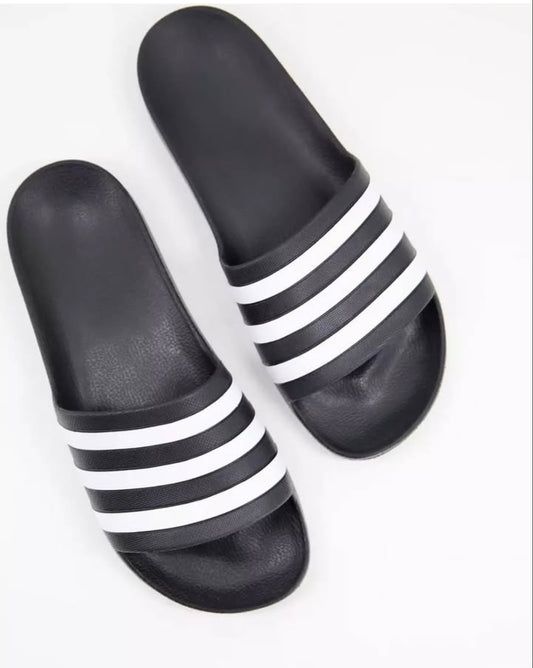 Adidas Slides in Black and White