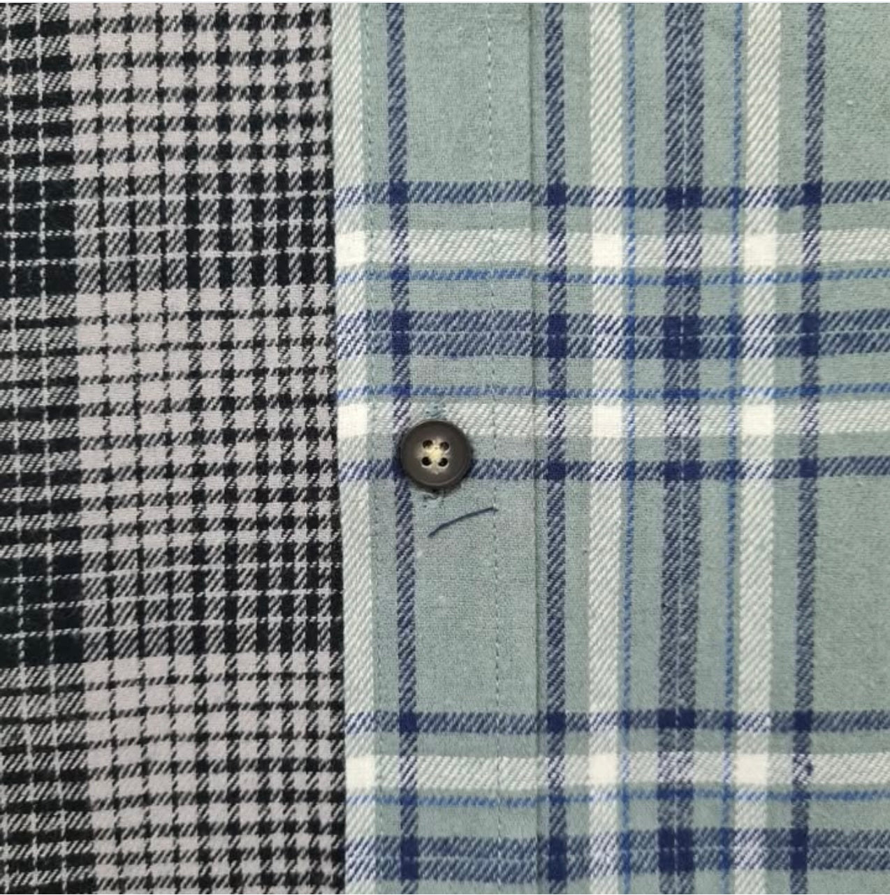 Topman Regular Fit Patchwork Cotton Button Cuff Shirt