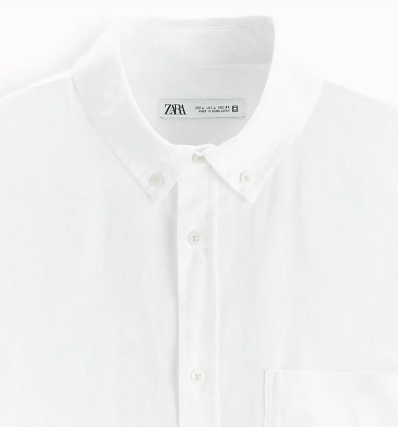 Zara Linen/ Cotton Shirt in White