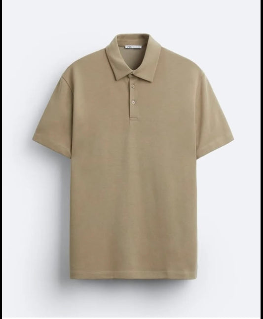 Zara Textured Polo Shirt