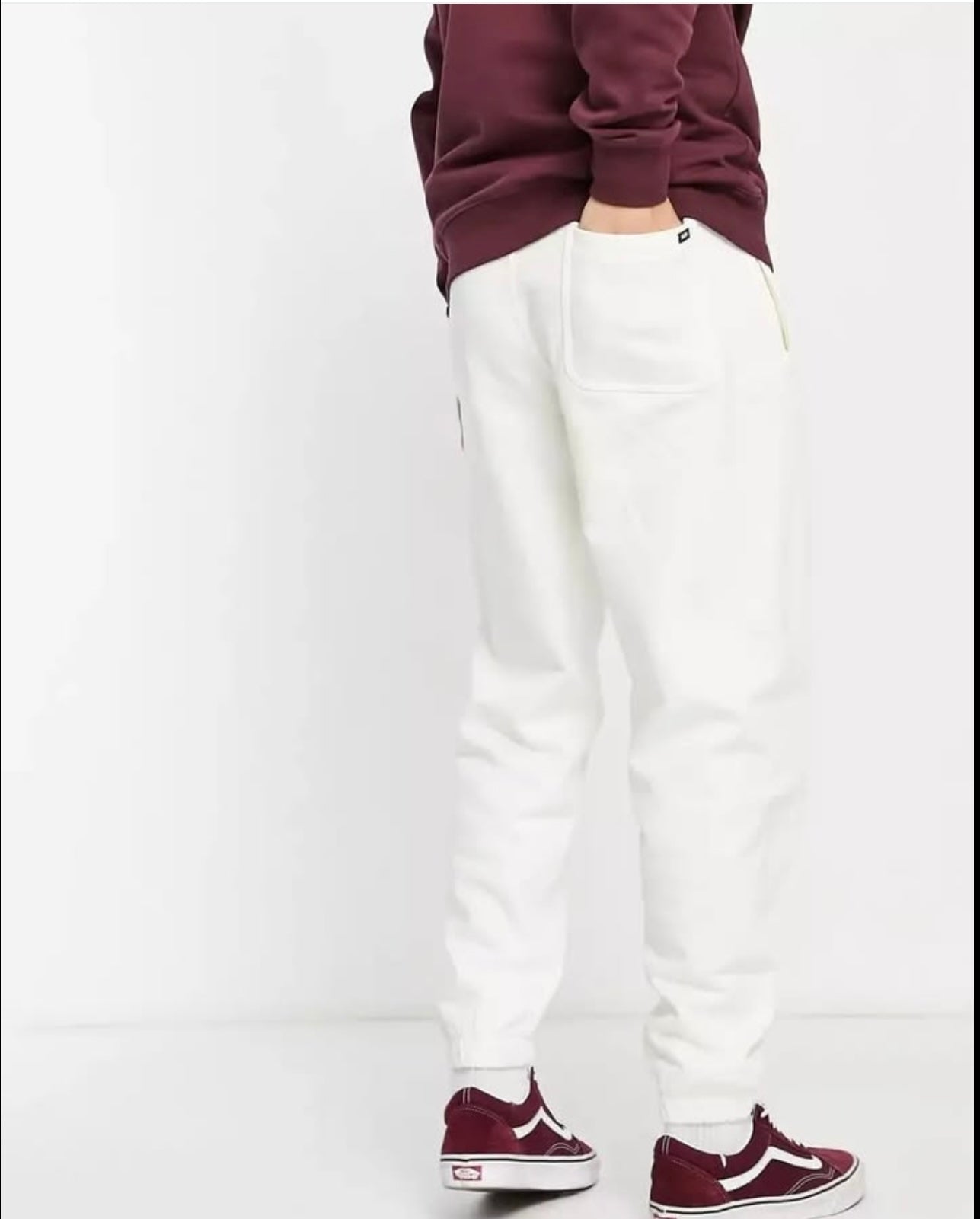 Vans Joggers in Off White/ Ecru