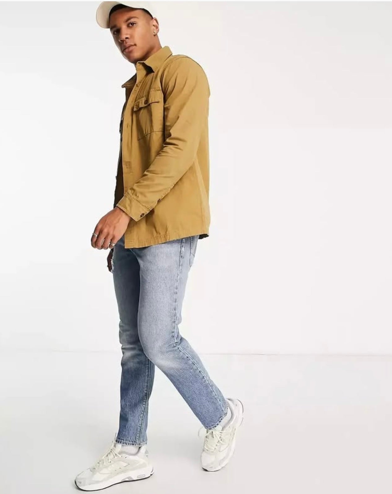 Threadbare Regular Fit Brown Cotton Shirt With Utility Pockets