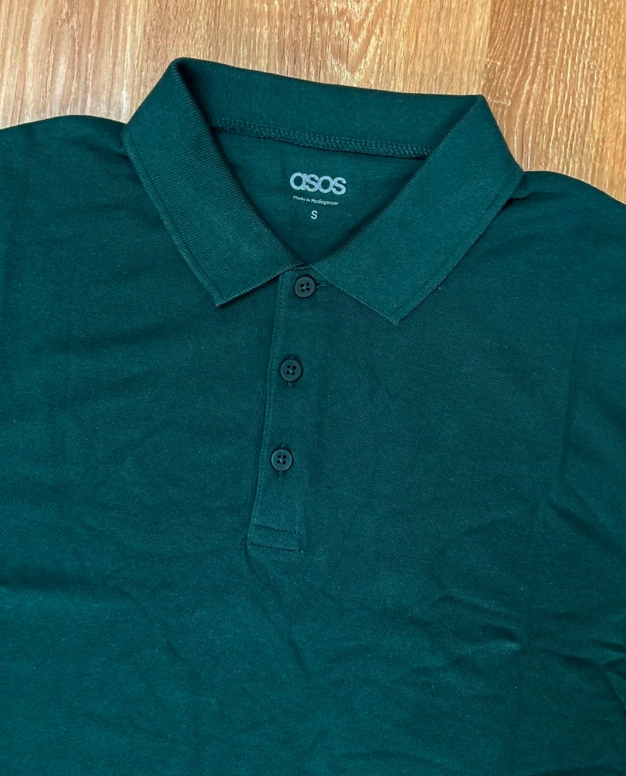 Asos Pique Cotton Polo Shirt in Green