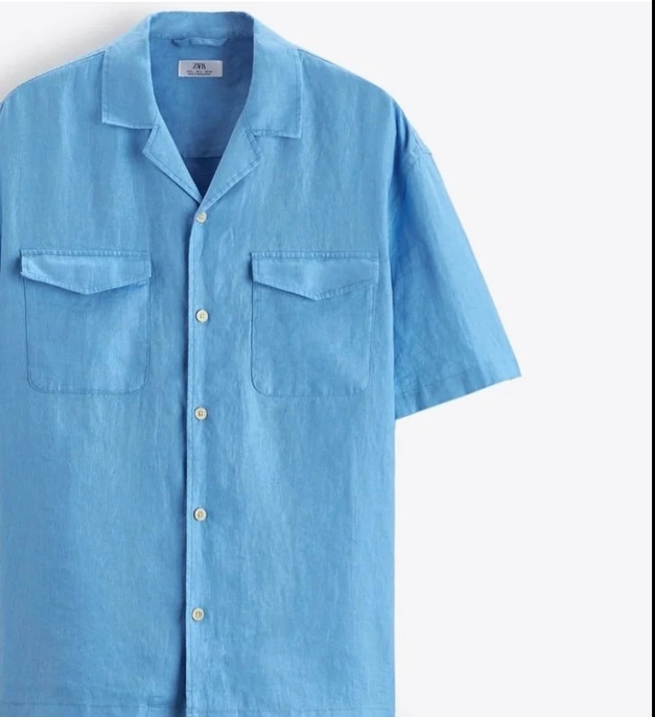 Zara Blue Shirt in Linen