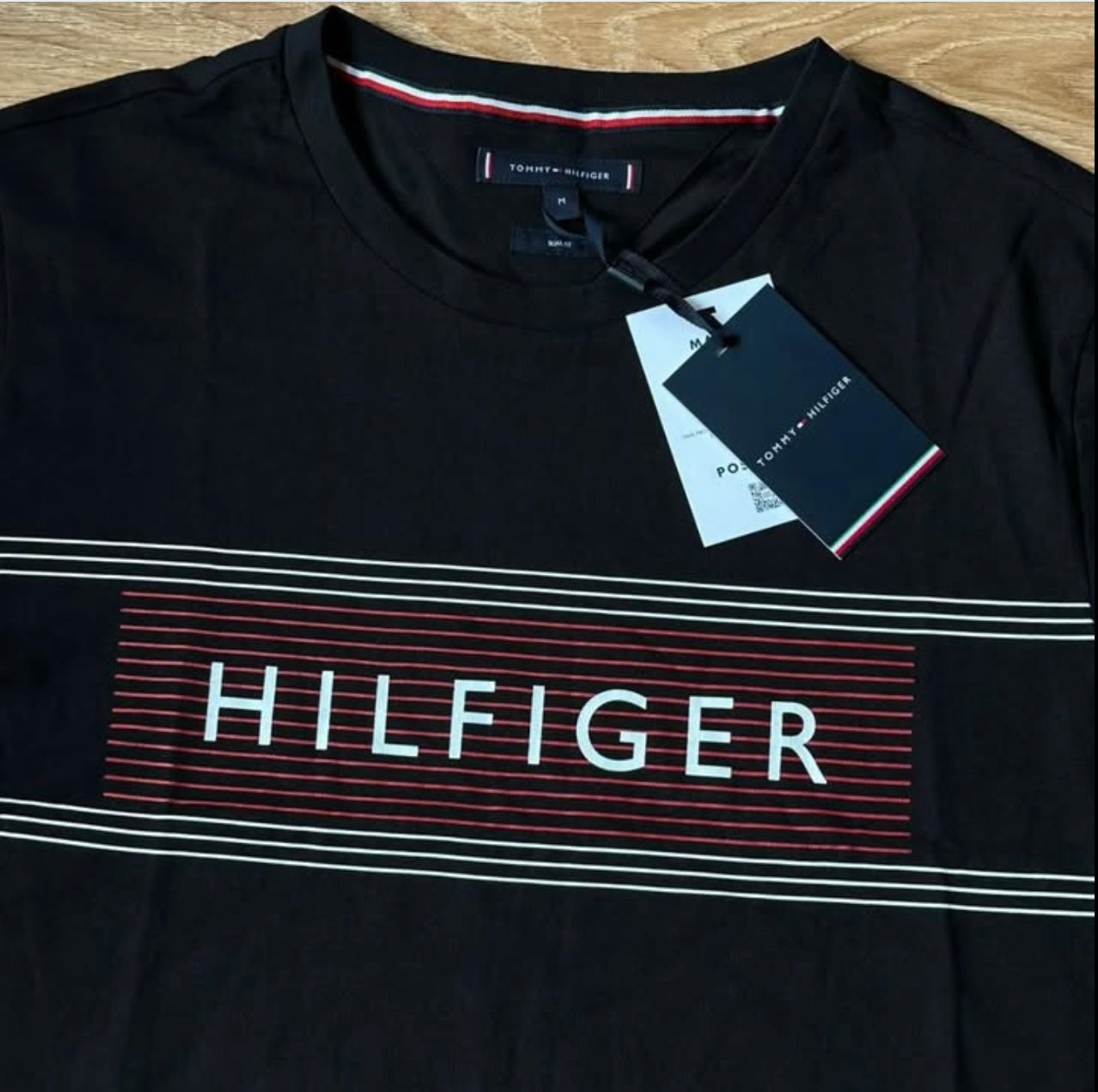 Tommy Hilfiger Regular Fit T Shirt in Black