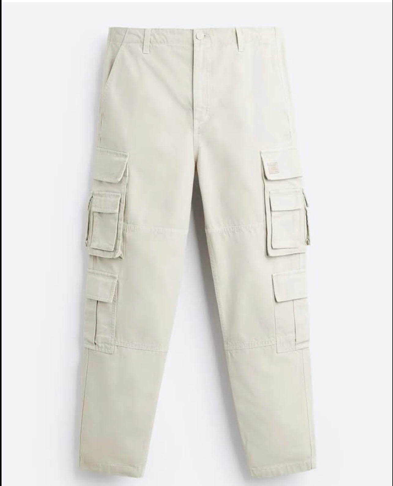 Zara Utility Cargo Pants in Stone