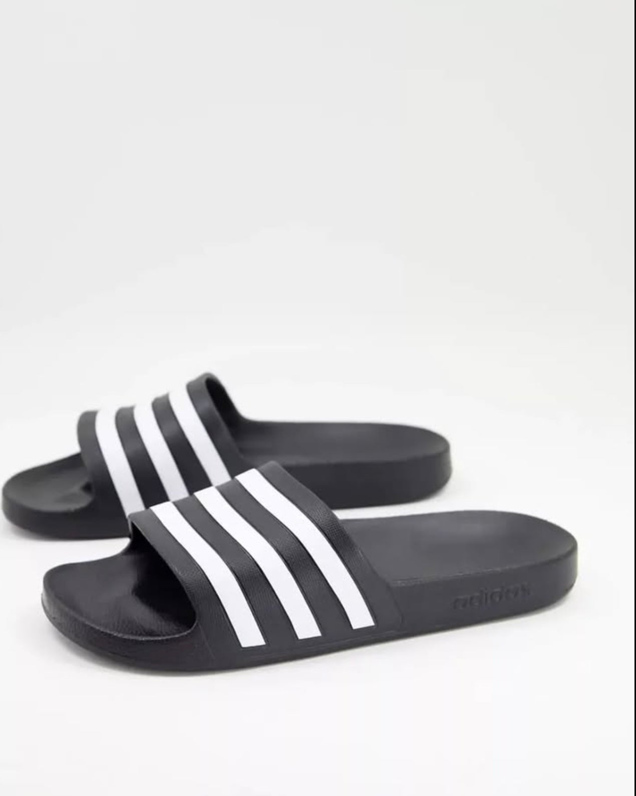 Adidas Slides in Black and White