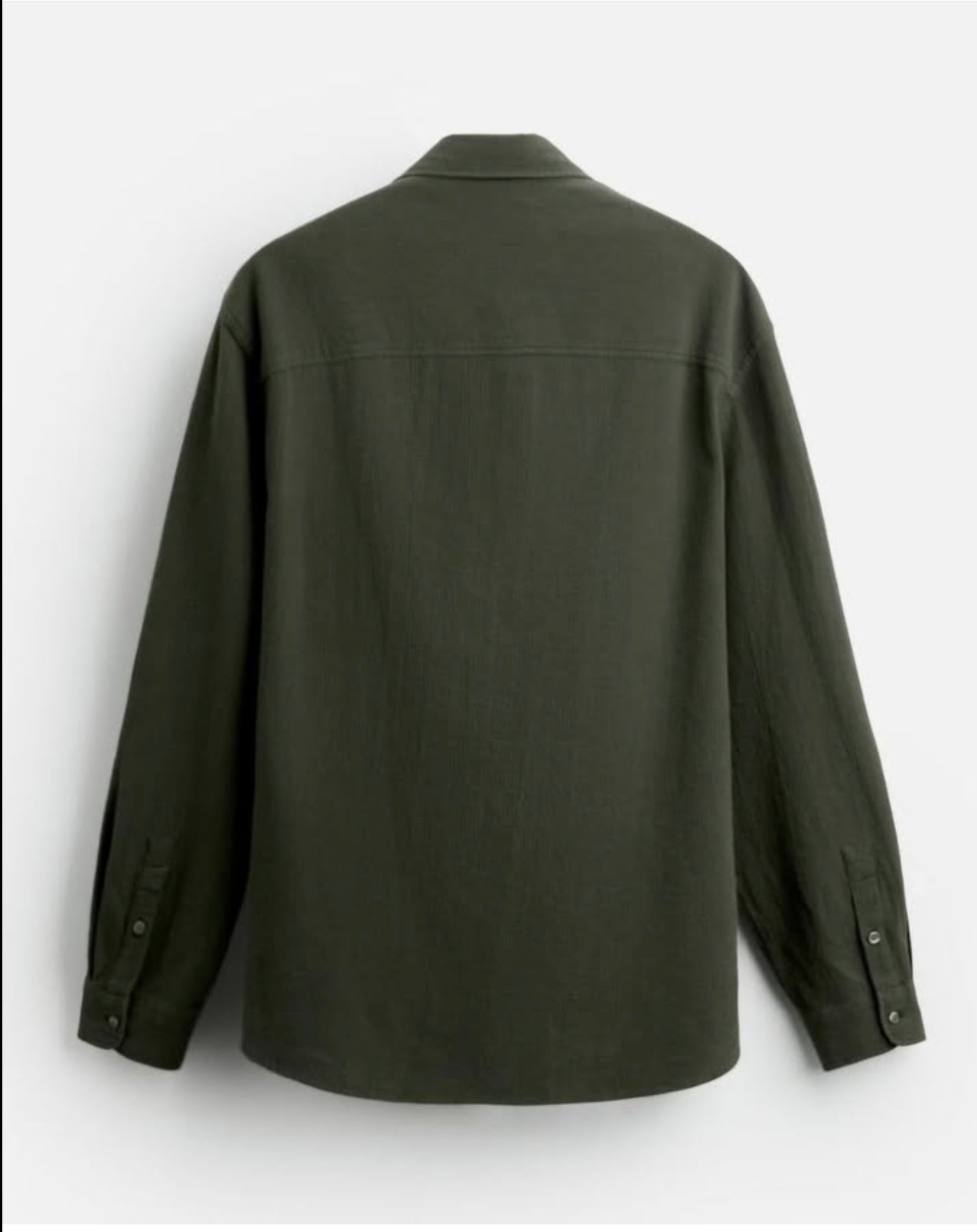 Zara Regular Fit Textured Shirt in Green