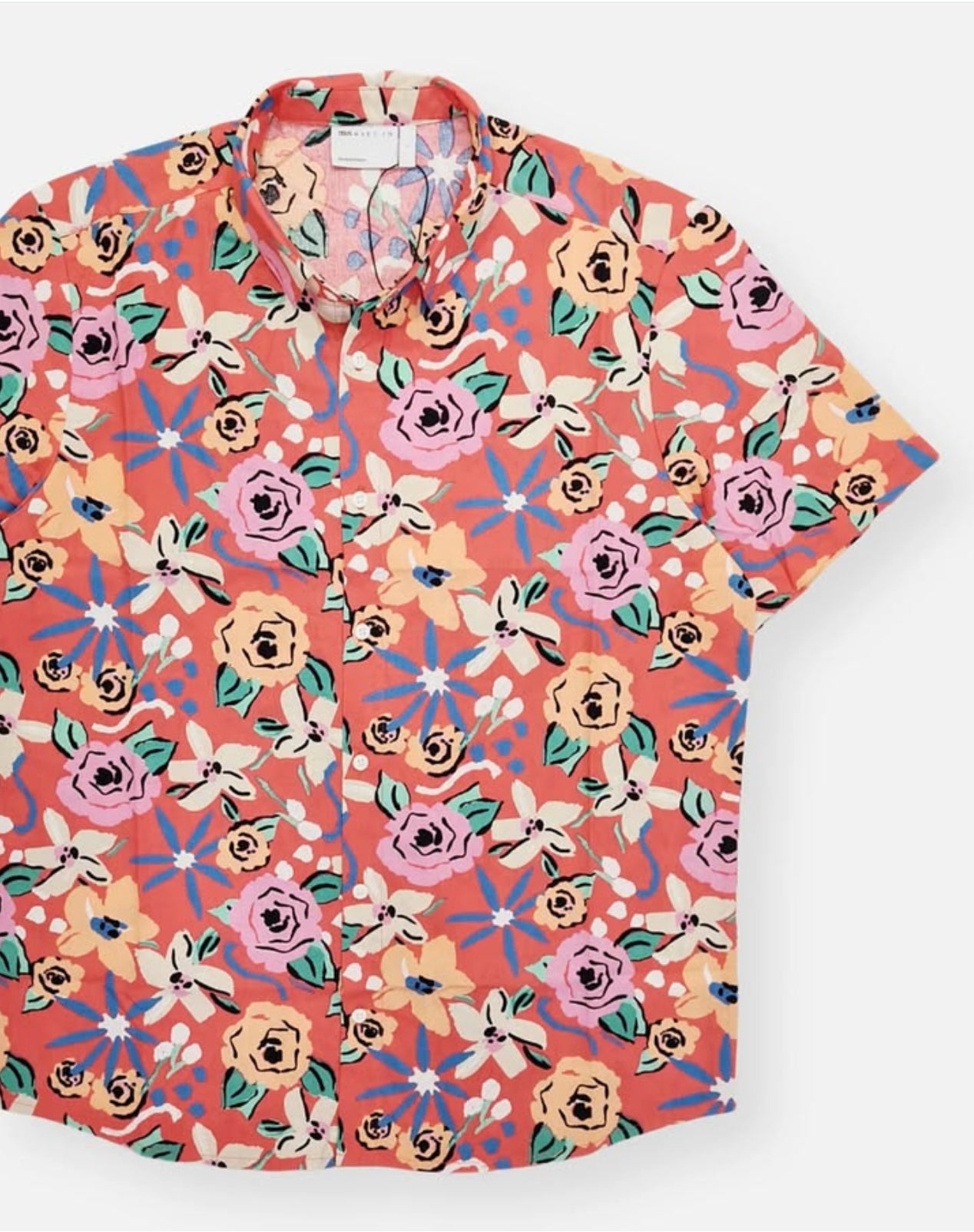 Asos Cotton Short Sleeve Shirt With Pattern