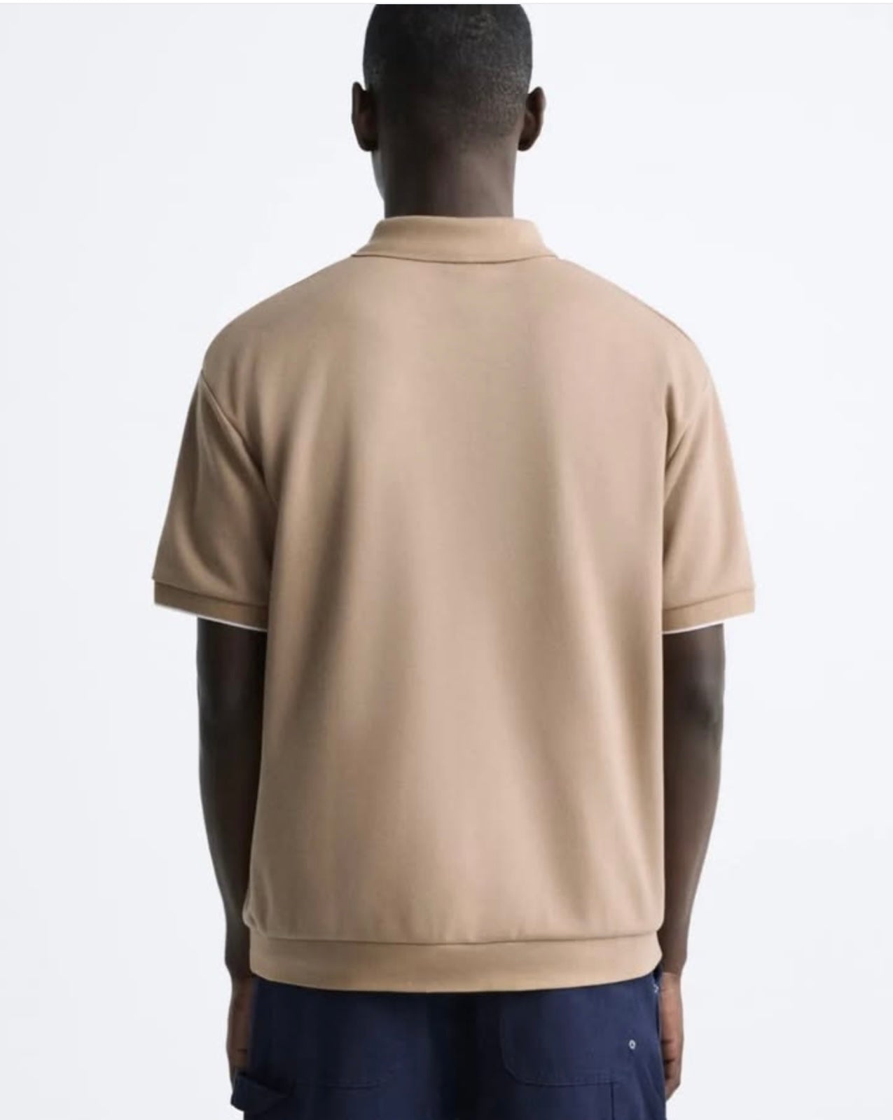 Zara Knit Polo With Zip
