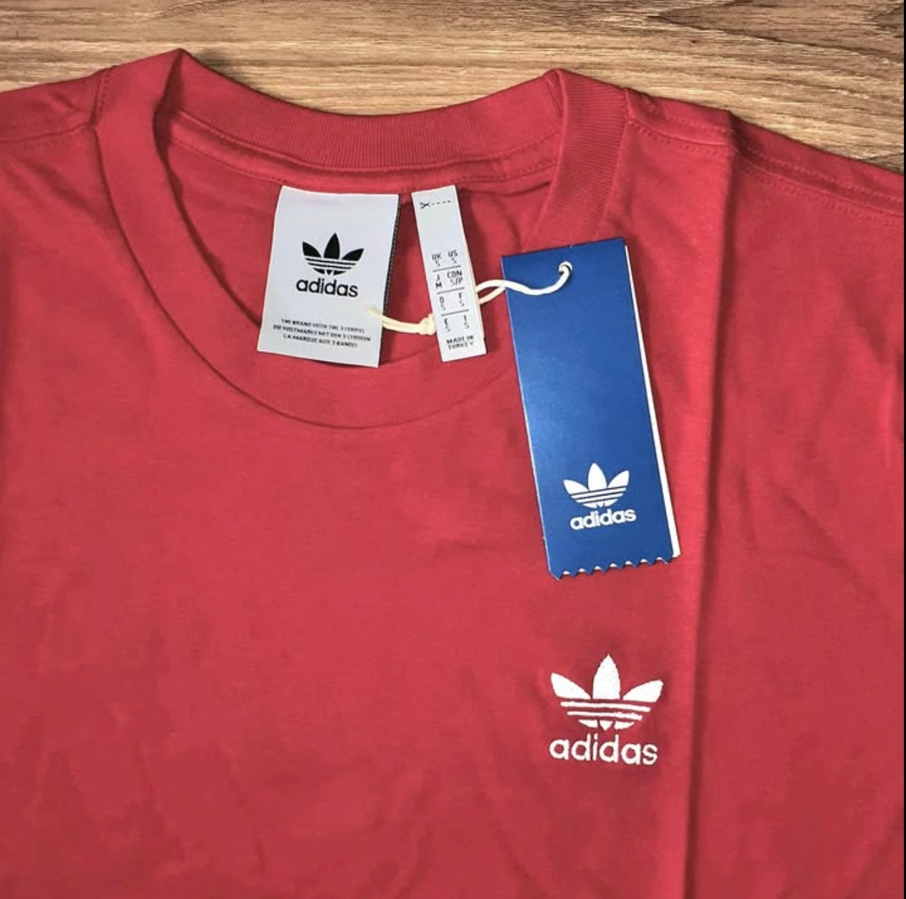 Adidas Regular Fit T Shirt in Red