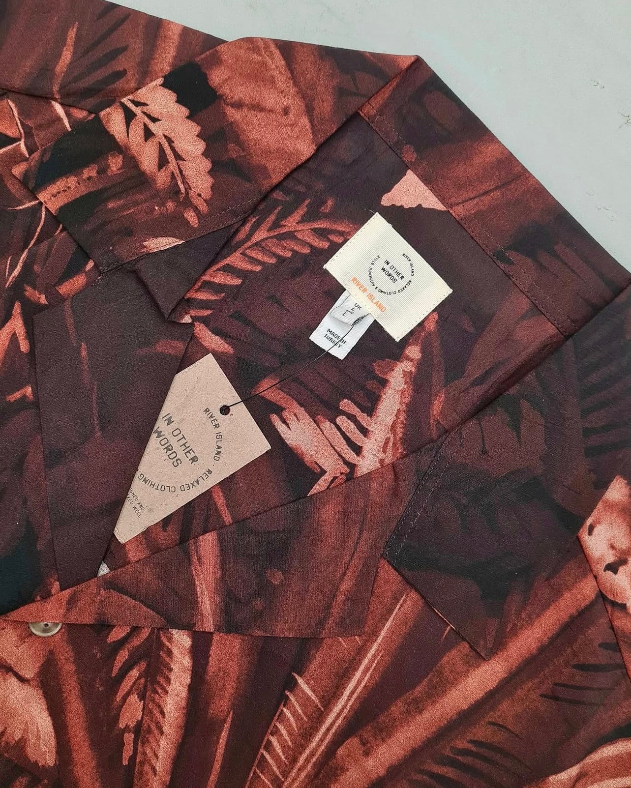 River Island Shirt in Palm Print