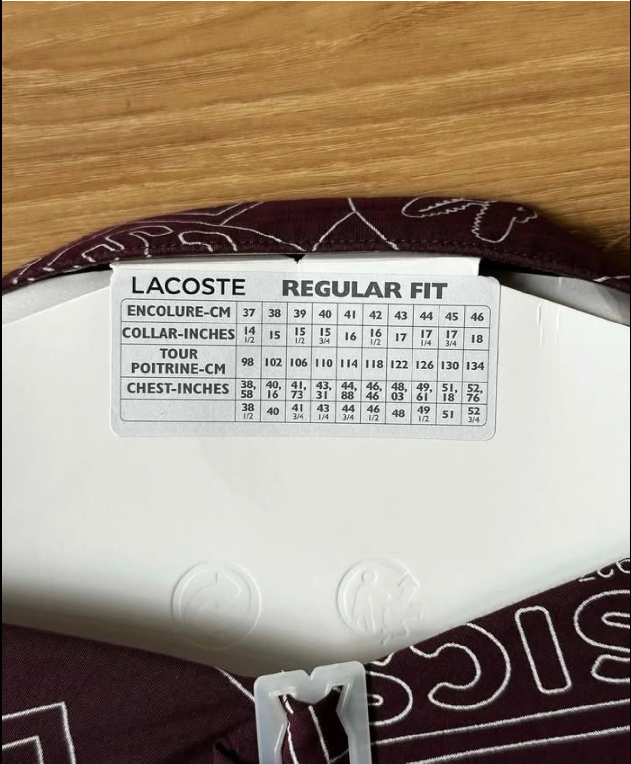 Lacoste Maroon Shirt in Pattern