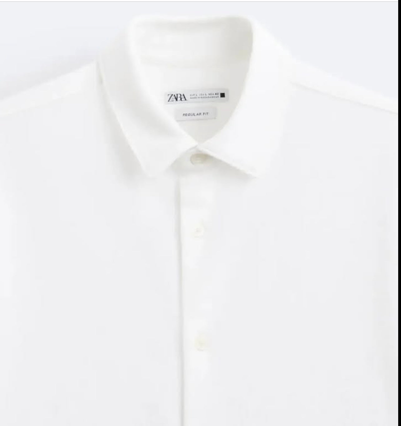 Regular Fit Textured Cotton Shirt in White