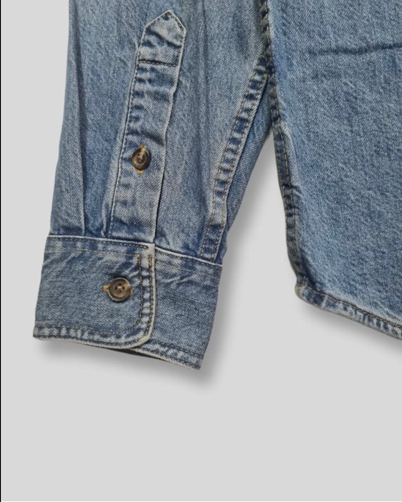Old Navy Regular Fit Blue Wash Denim Shirt