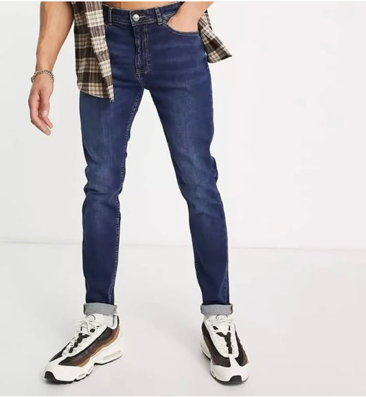DTT Slim Fit Jeans in Navy