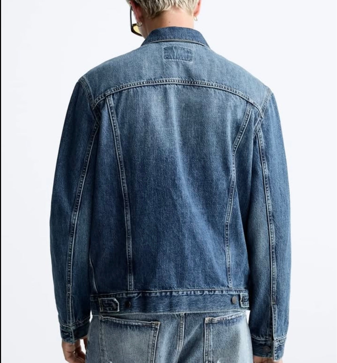 Zara Denim Jacket in Blue Wash
