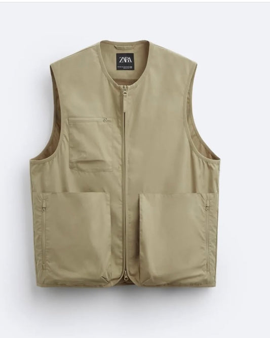 Zara Technical Gilet With Pockets