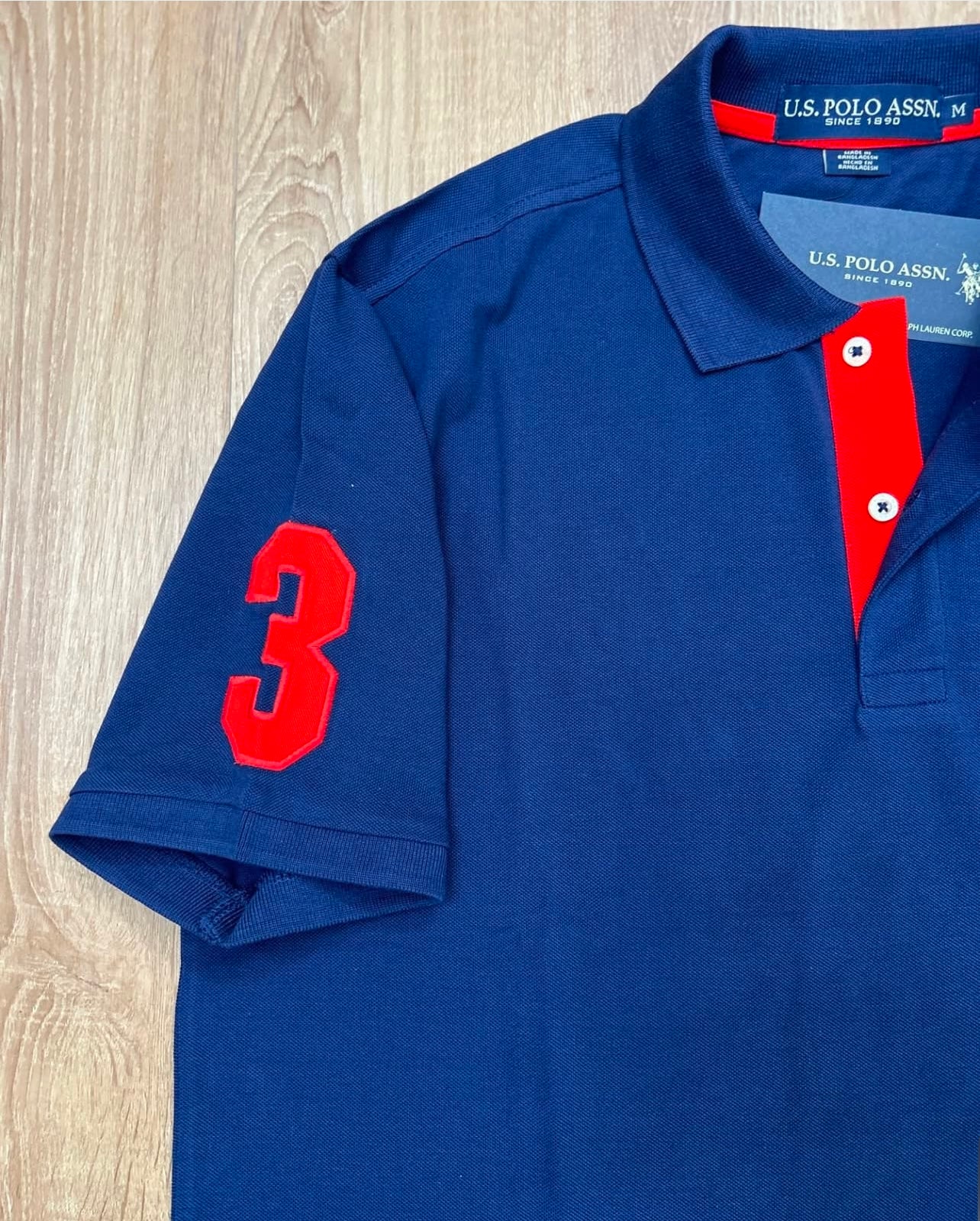 US Polo Assn Regular Fit Pique Polo Shirt in Blue