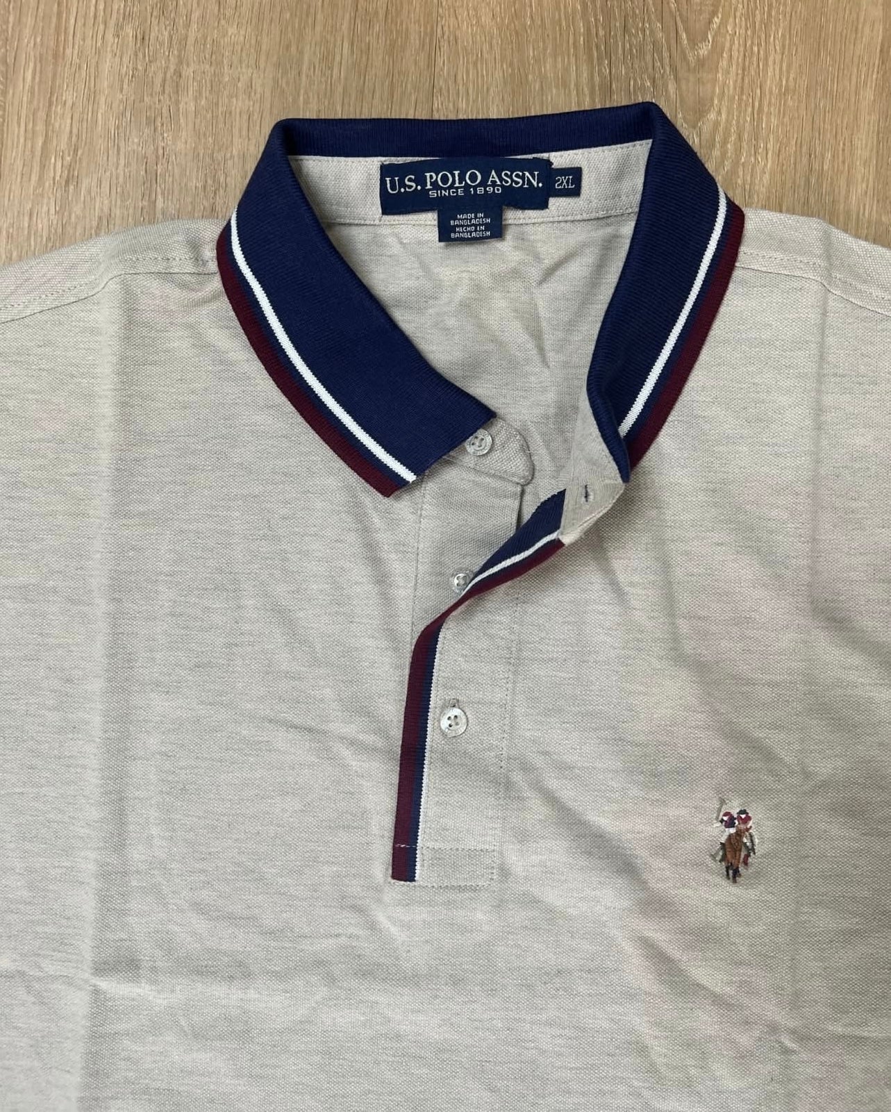 U S Polo Assn Regular Fit Polo Shirt in Tan