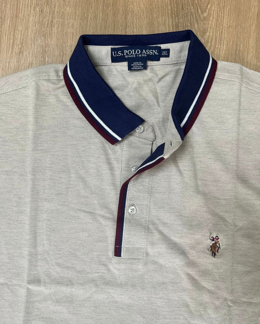 U S Polo Assn Regular Fit Polo Shirt in Tan