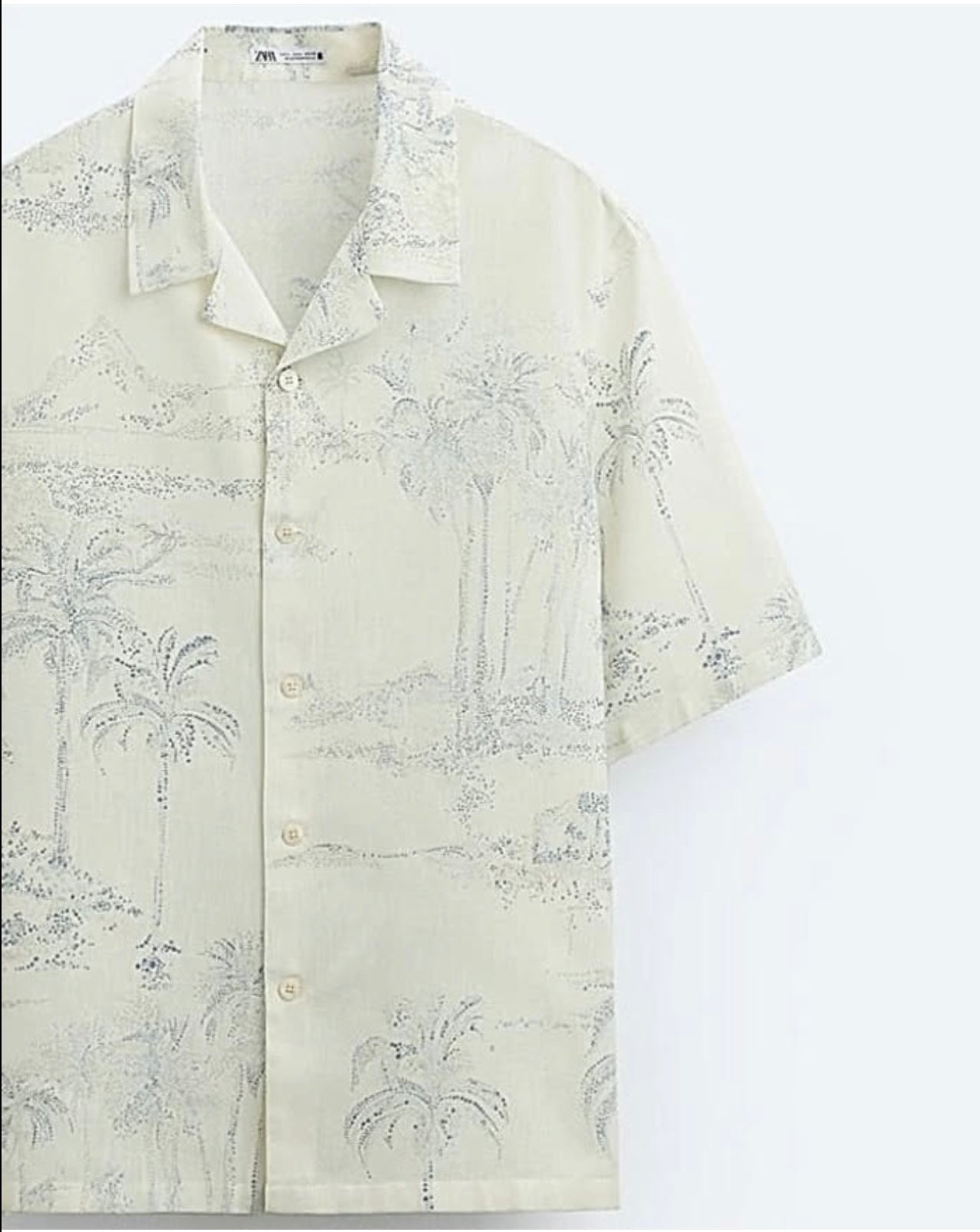 Zara Palm Tree Pattern Shirt