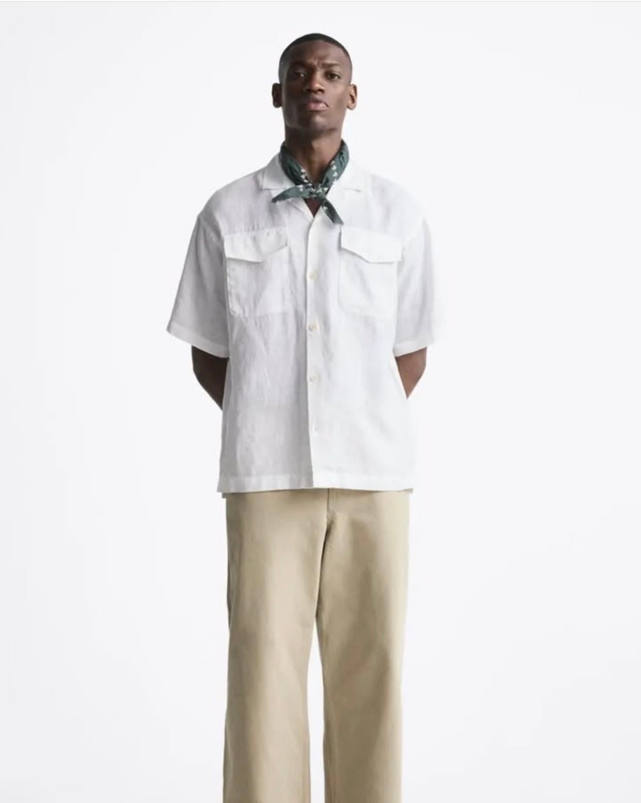 Zara White Shirt in Linen