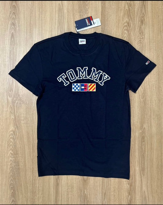 Tommy Hilfiger Regular Fit Cotton Shirt in Navy