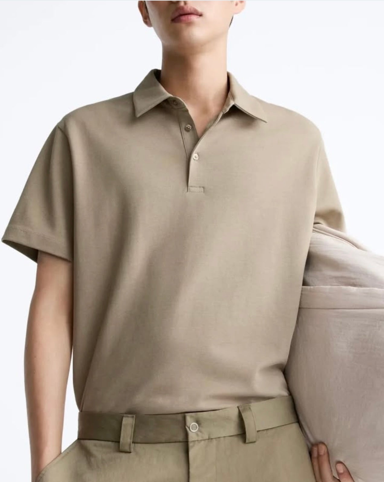 Zara Textured Polo Shirt