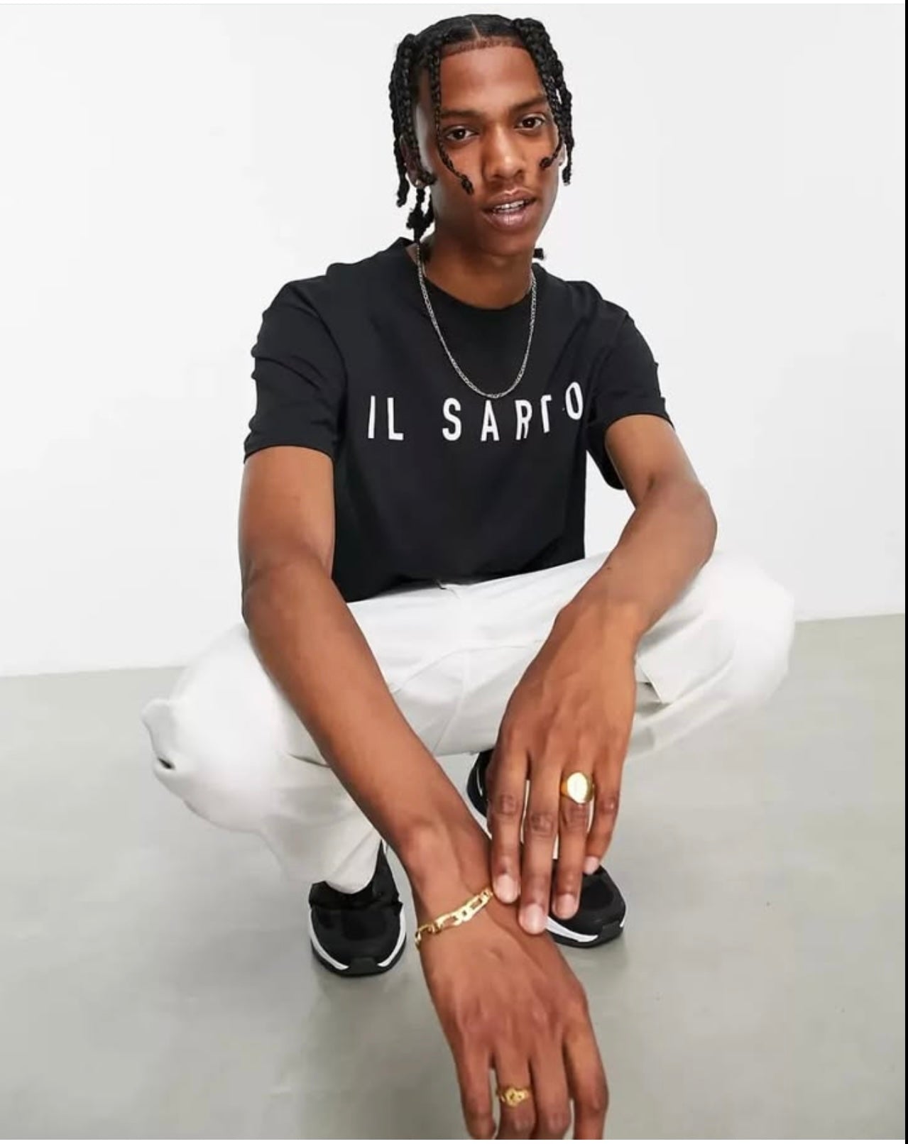 IL Sarto Regular Fit T Shirt in Black