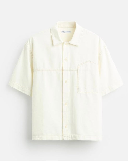 Zara Shirt in Contrast Stitching