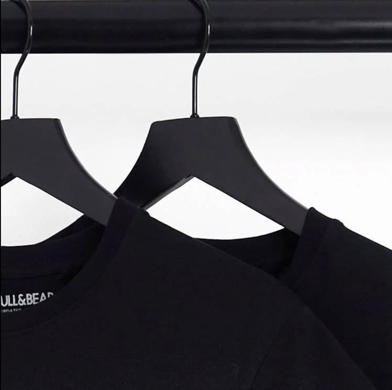 Pull & Bear 2- Pack T Shirt in Black