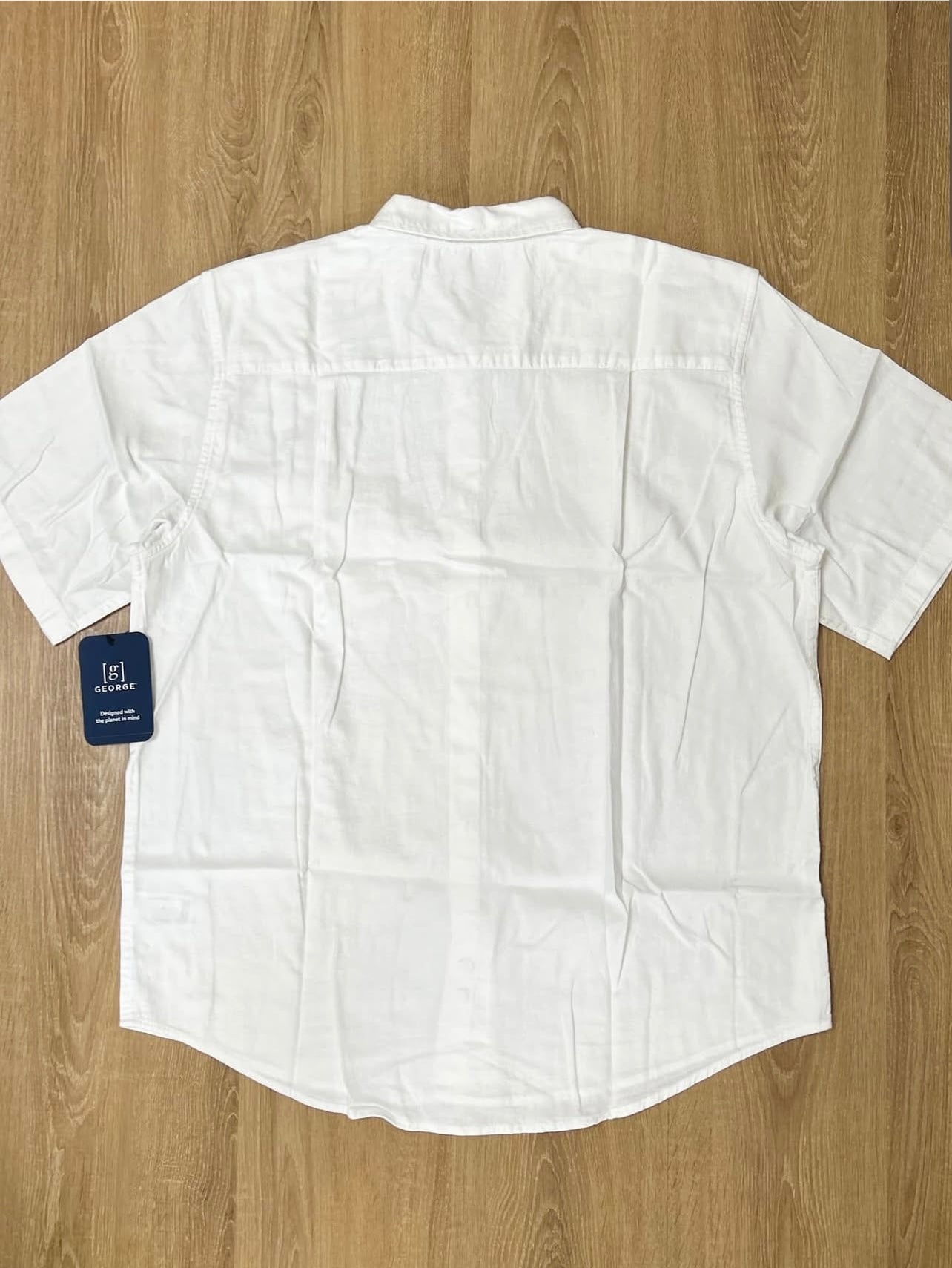 George Regular Fit Oxford Cotton Shirt in White