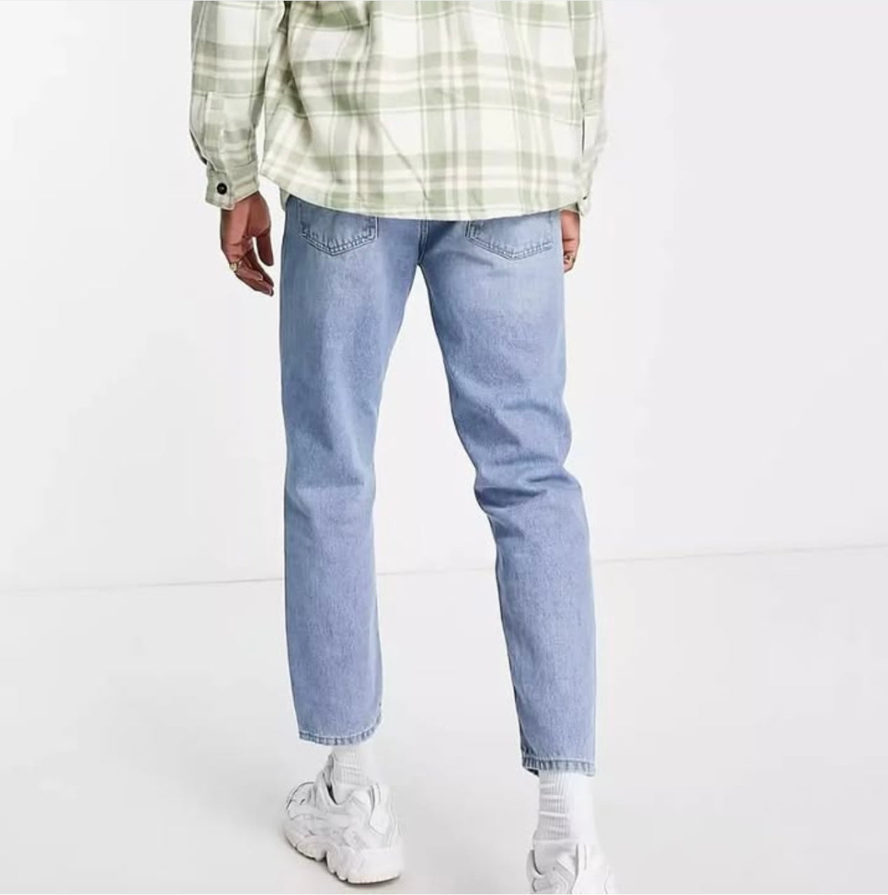 New Look Slim Fit Blue Rigid Denim With Cropped Length