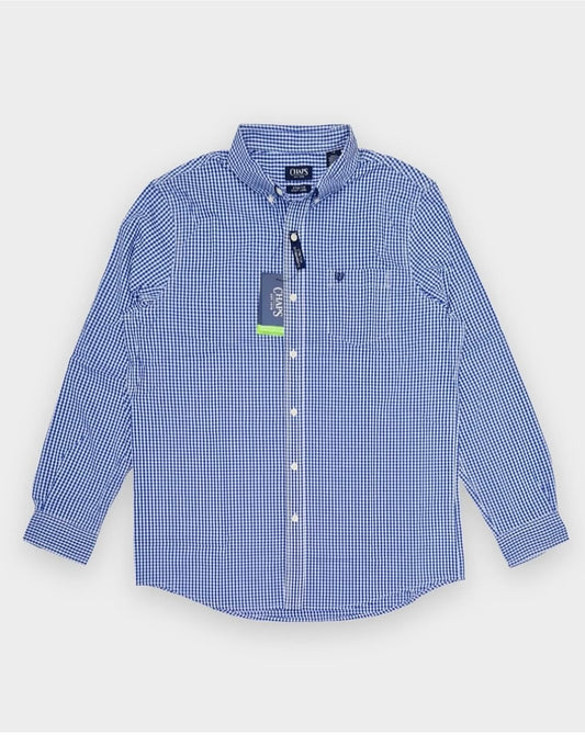 Chaps Regular Fit Shirt in Blue Check