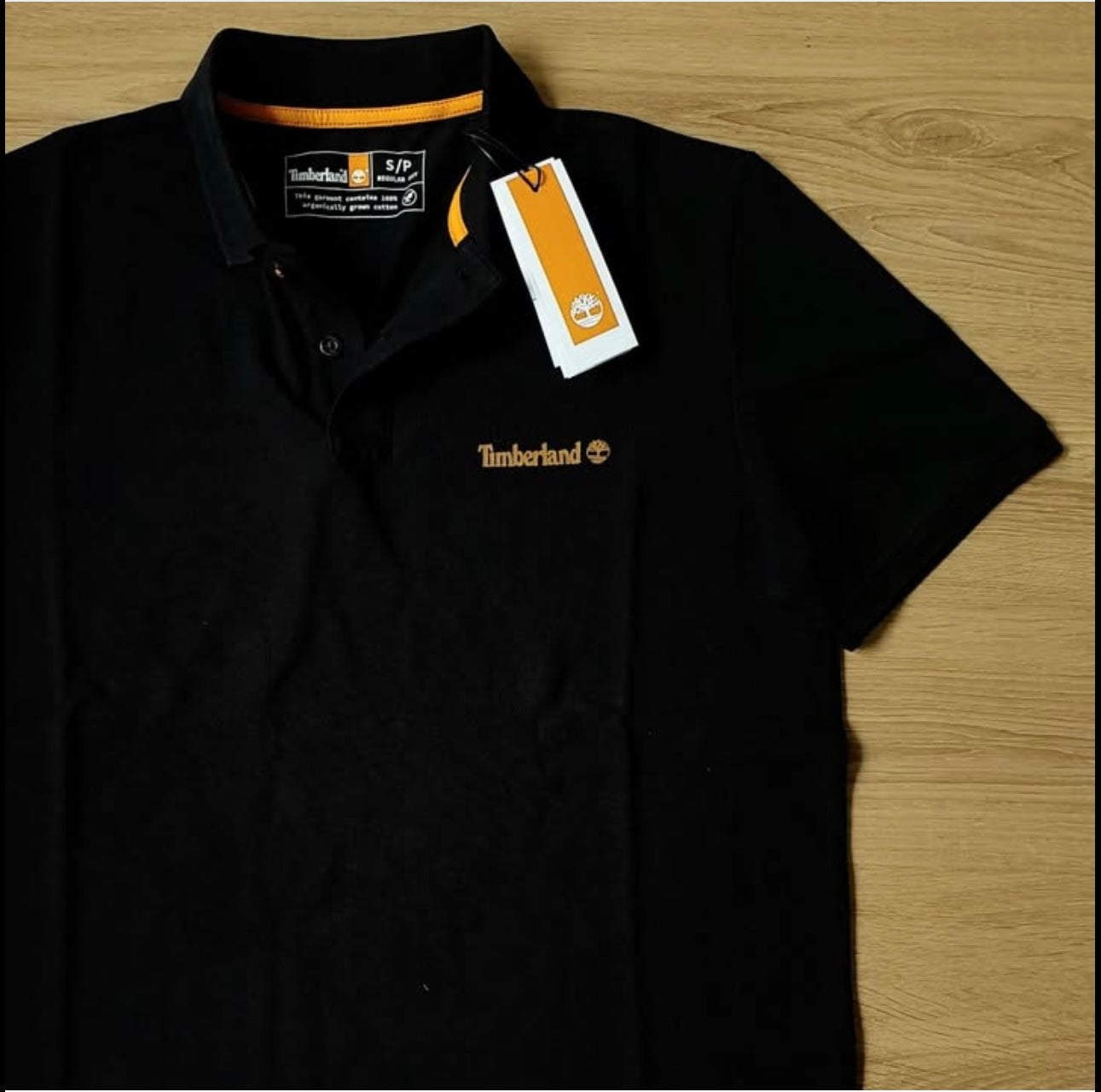 Timberland Regular Fit Black Polo Shirt in Pique Cotton