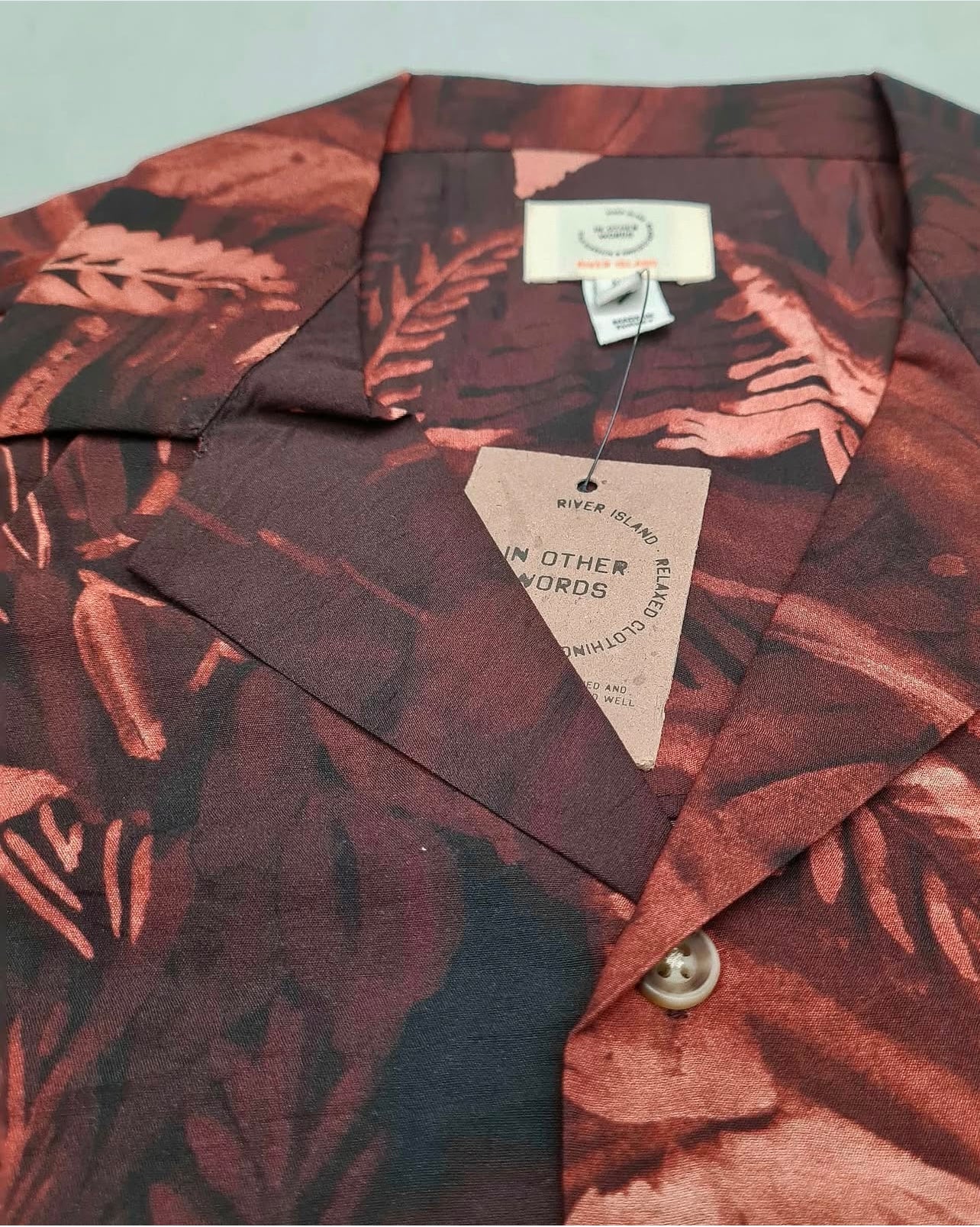 River Island Shirt in Palm Print
