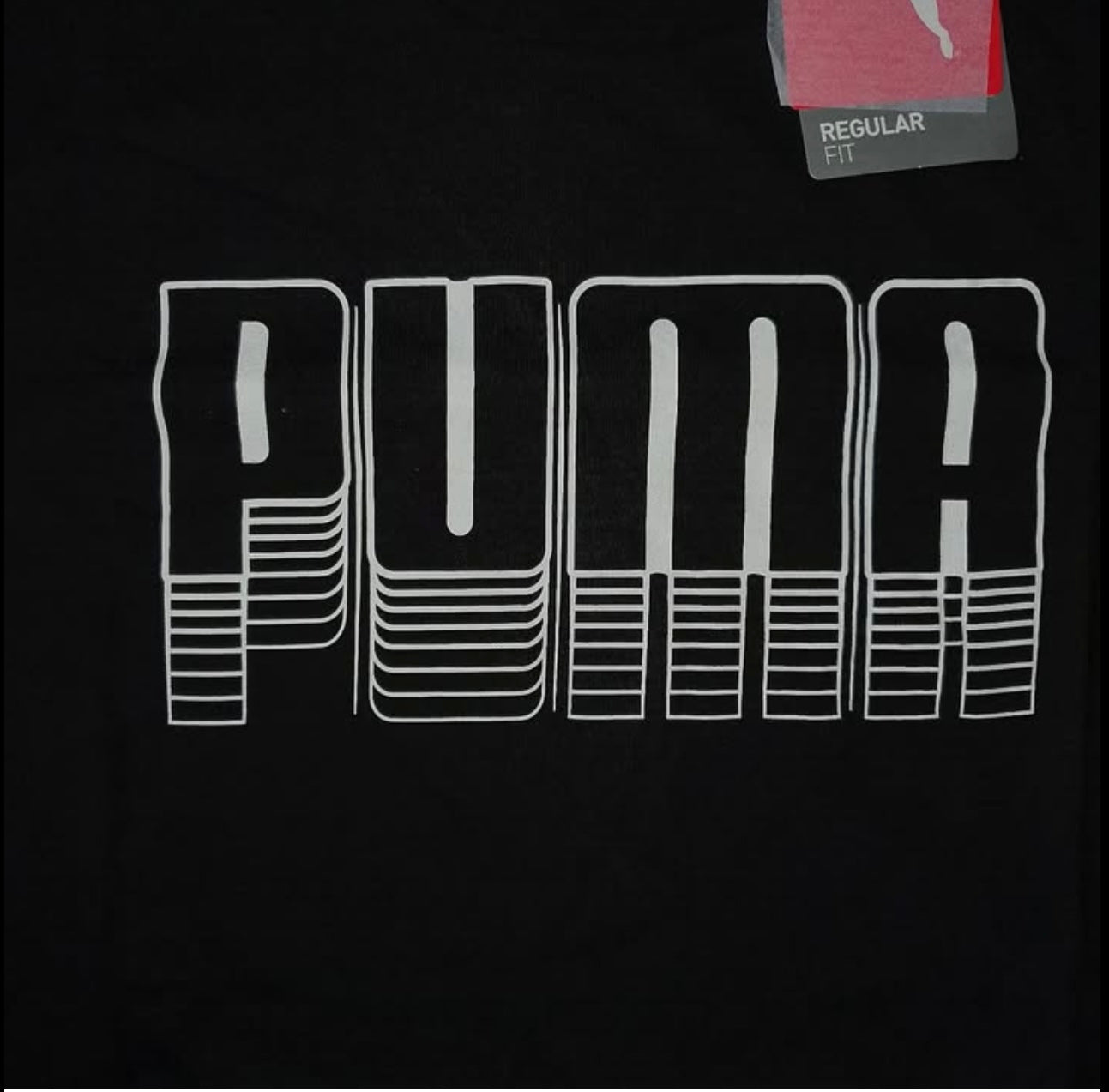 Puma Regular Fit T Shirt in Black